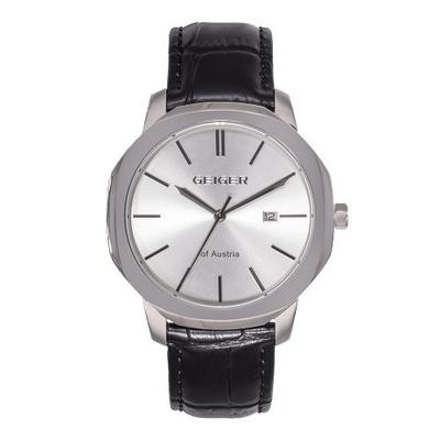 GEIGER Men's Classic Leather Watch GE1263WTBK_M