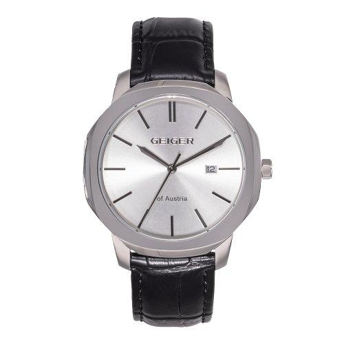 [GEIGER] GEIGER Men s Classic Leather Watch GE1263WTBK_M GE1263WTBK_M