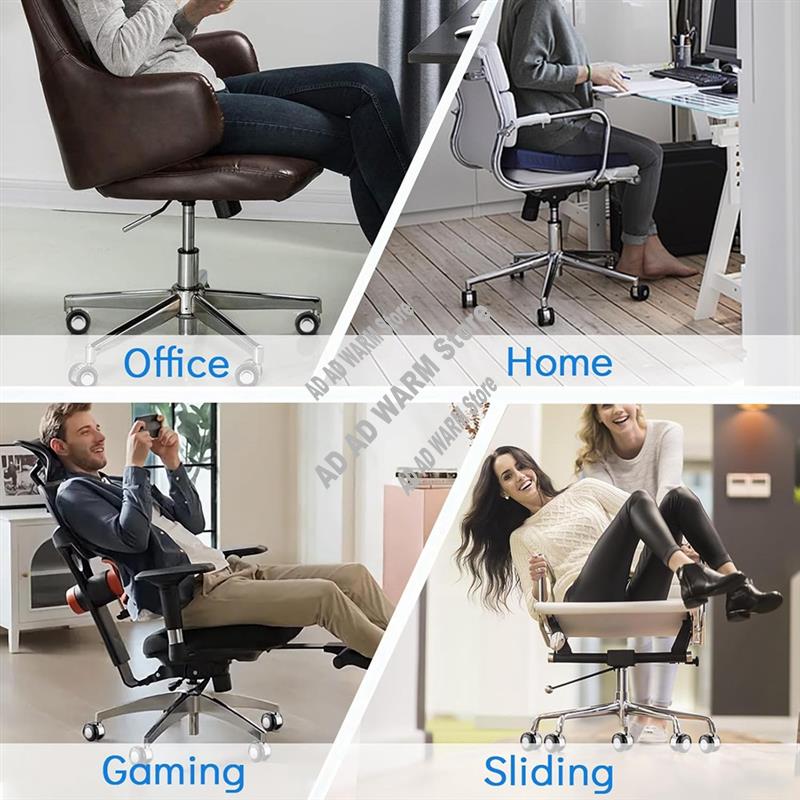 

AD23-5 шт. Колеса для офисного кресла Замена Двойные 1,5-дюймовые мягкие ролики для кресла для паркетных полов и ковра