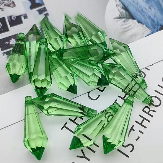 Fashion DIY Colorful Stone 11*33mm 16*50mmJewelry Drop Tip Ice Beads Hanging Beads Acrylic Stone Pendant for Prom Dress