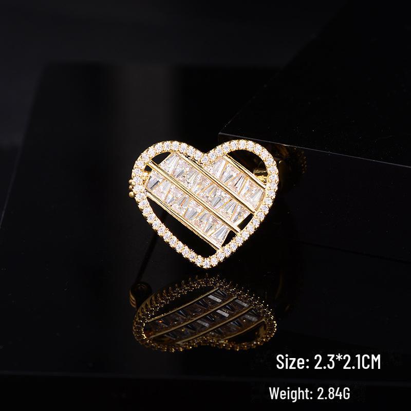 Broșă Elegantă cu Zircon Micro-Incrustat: Accesoriu de bijuterie la modă, potrivit pentru orice ținută, pentru vară