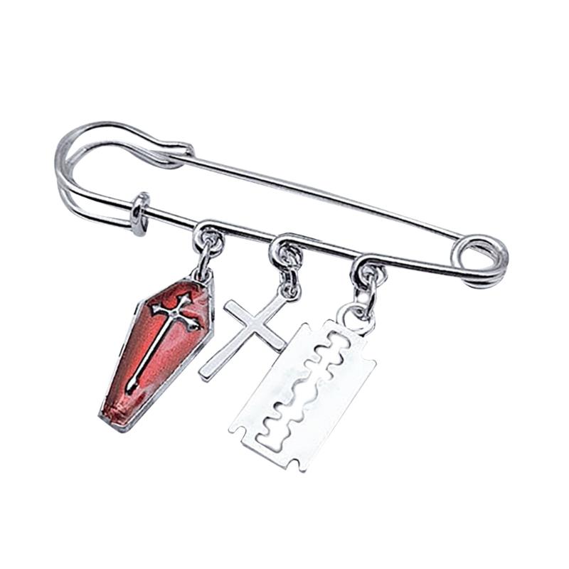 Harajuku Fünfzackiger Stern Serie Brosche Street Fashion Anstecknadel Anzug Accessoires Einfache Schuhschnalle Ketten Anstecknadel