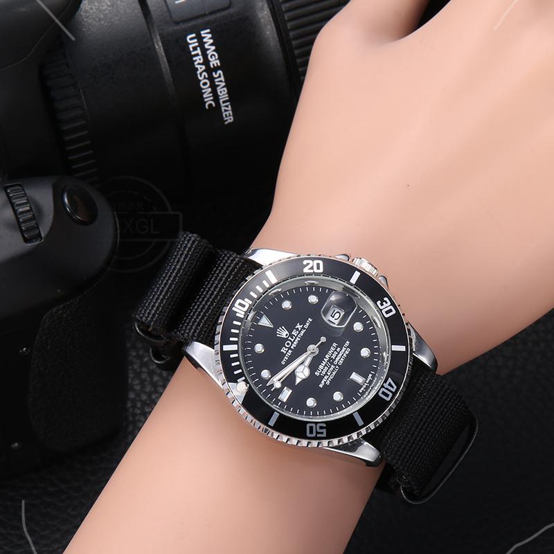 20mm 22mm Fashion Nylon Catch Leather Strap Men Women Canvas Watchband Bracelet Replacement Wrist Watch Accessories
