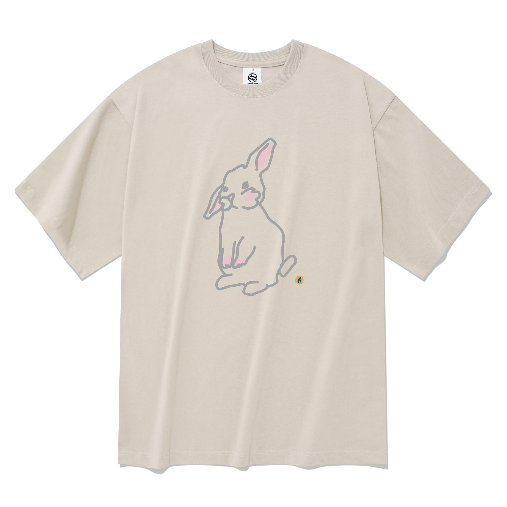 Radineo Rabbit Short Sleeve T-Shirt Beige Beige (Beige)/S