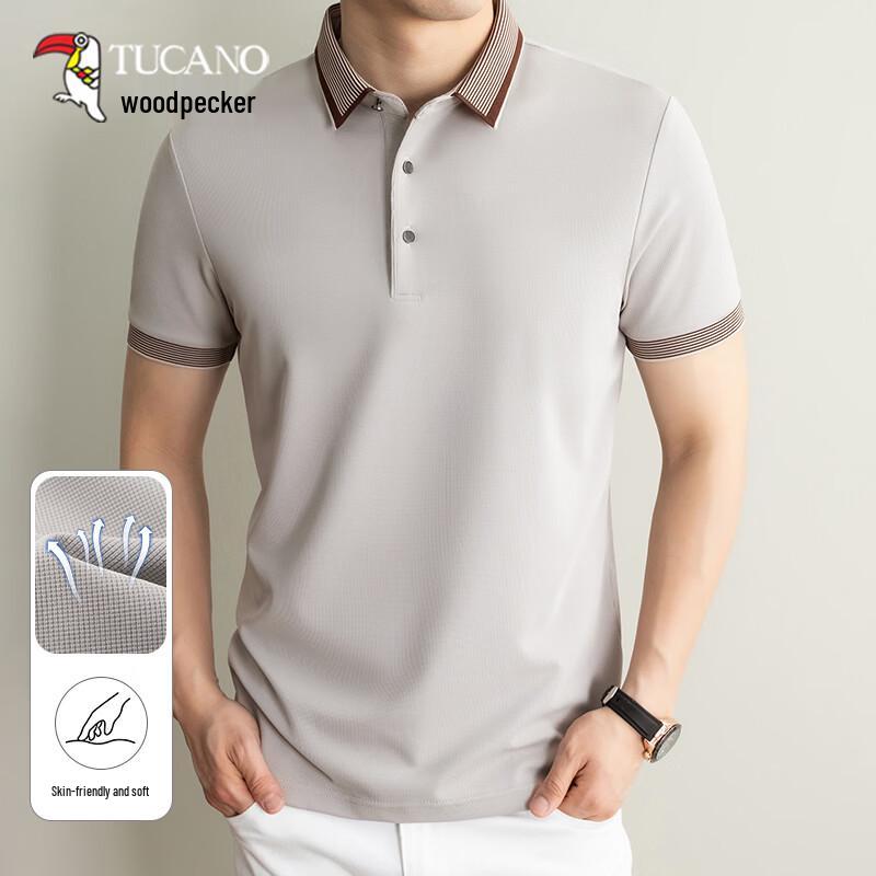 TUCANO Men s Ice Silk Breathable Short Sleeve Polo Shirt L