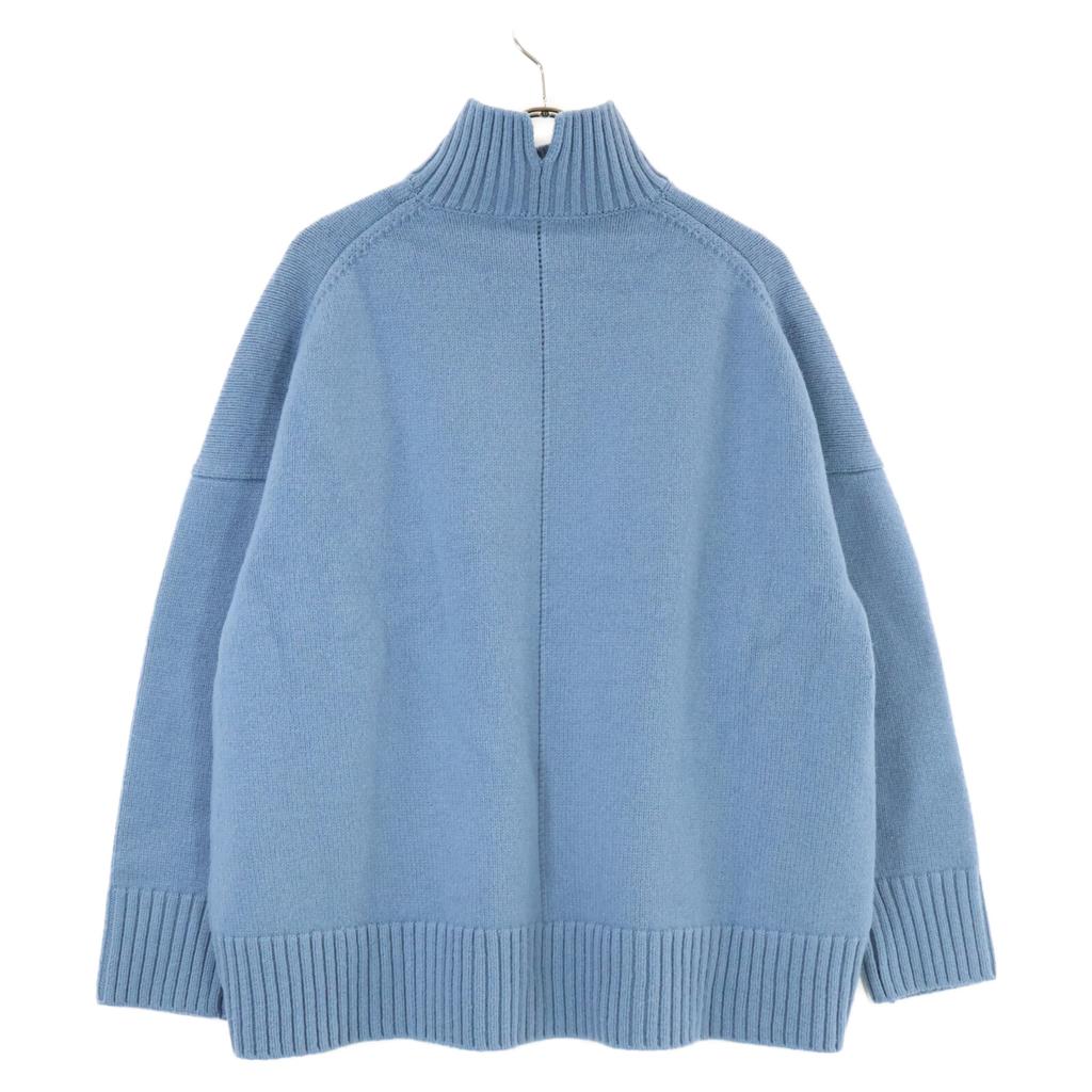 CINOH 21WKN005 Blue Oversized High Neck Knit Tops 38 blueUsed