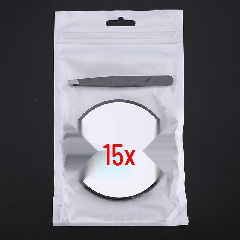 Lusterko powiększające z przyssawką 5x/10x/15x: Narzędzie kosmetyczne wysokiej rozdzielczości do makijażu, usuwania zaskórników i wyciskania pryszczy