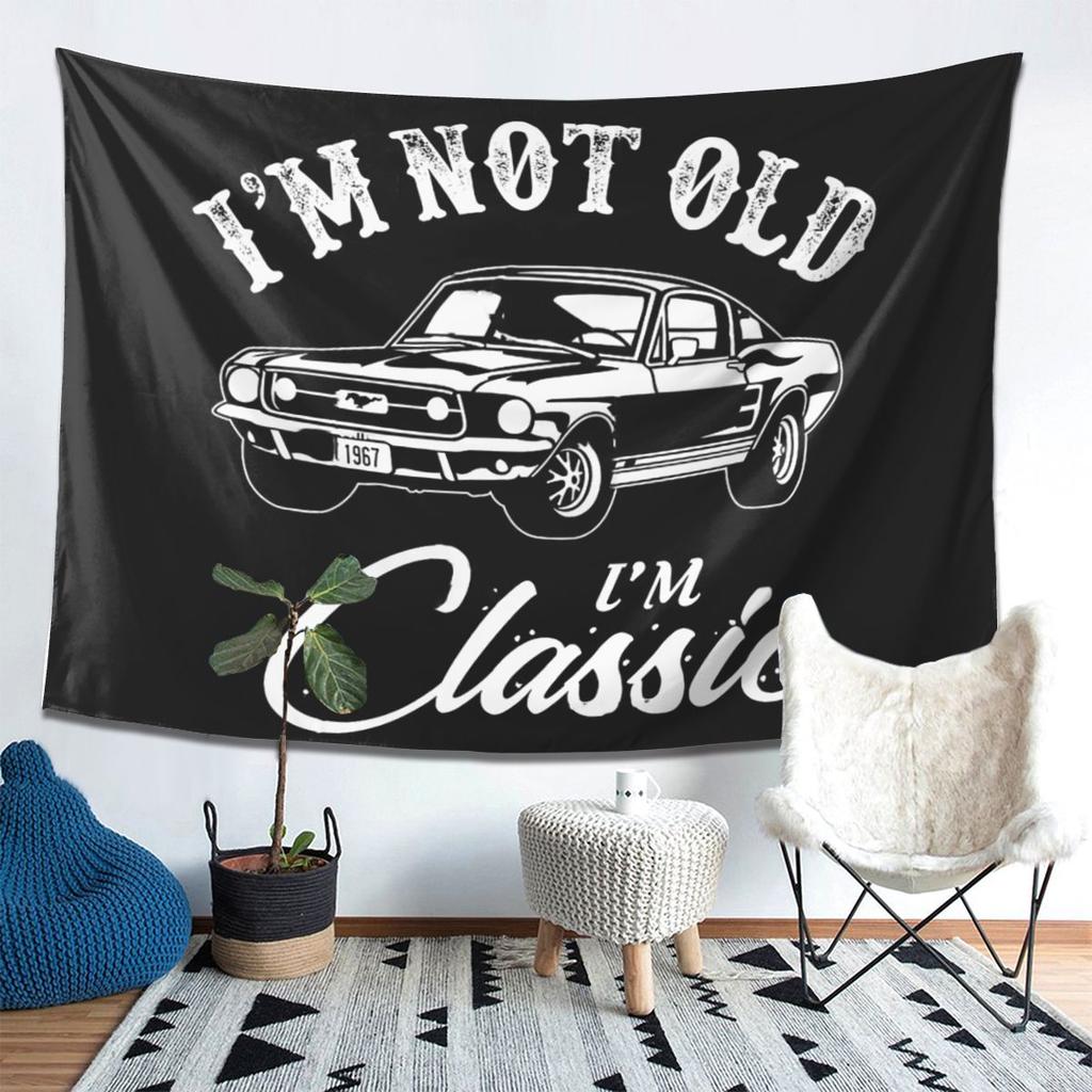 Classic Car Mustang Tapestry Decor Art Aesthetic Tapestries for Living Room Bedroom Home Wall Cloth Wall Hanging