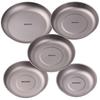 5pcs Ti Camping Plate Lightweight Round Dinnerware Set Stackable Serving Plates for Backpacking