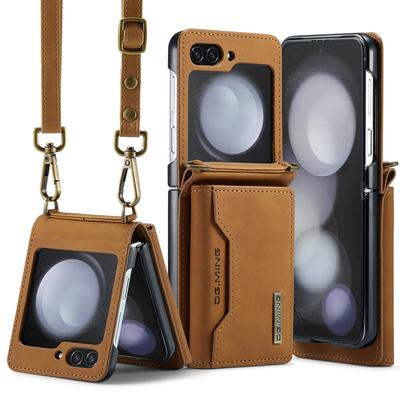 Anti-Scratch Wallet Coque Funda Case for Samsung Galaxy Z Flip 5 Flip4 Flip5 Flip3 Flip 4 3 5G Card Slot Holder Protective Capa