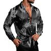 Men's Halloween Shirt Jacket Casual Loose Fit Lapel Collar Breathable for Spring and Fall