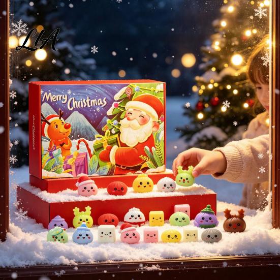 Gift Idea for Christmas Birthdays Advent Calendar, 24 Day Countdown Box with Mystery Figures, Interactive Games Friends Festive Holiday