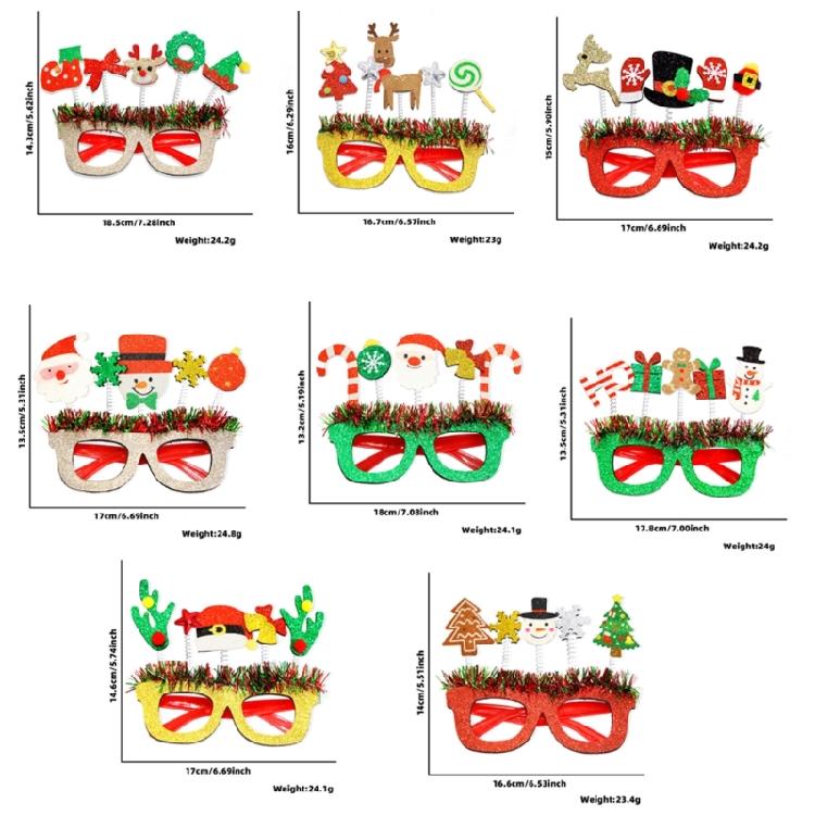 Christmas Glitters Parties Eyeglasses Frames Funny Eyeglasses Lovely Pattern for Party Make Up