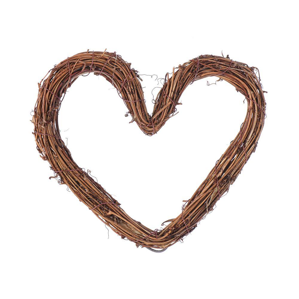 Hot Window Door Hanging Xmas Party Decorations Wedding Wreaths Rattan Garland Round/Heart  Shape Sepak Takraw Wreath Wicker