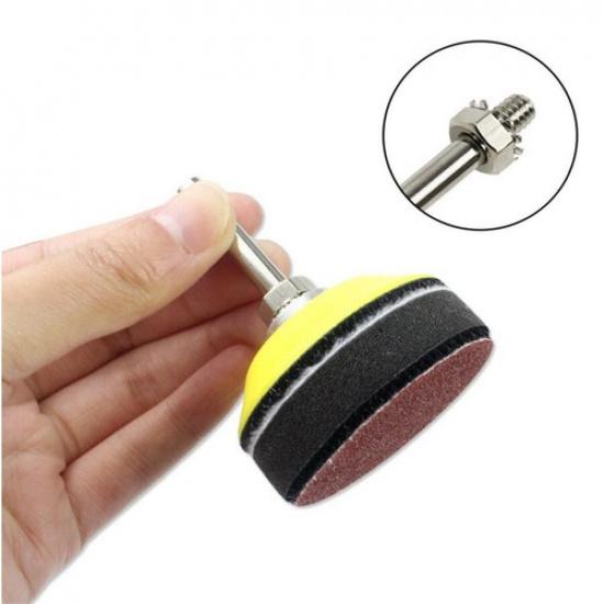 100PCS Sanding Disc Sand Paper Hook Loop Sander+Backer Pad+M6 Drill Adapter 50mm