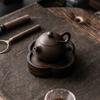 Tea Art Tools Sandalwood Pot Bearing Japanese Black Whole Wood Solid Wood Dry Brewing Table Small Tea Table/pot Holder/pad/plate