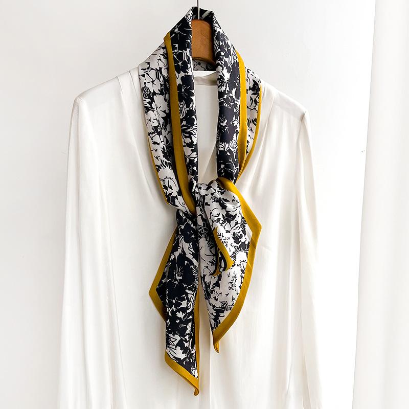 Korean New Long Strip Scarf Thin and High-end Feel Paired with Shirt Decorative Streamer Scarf Headband Ties Scarf