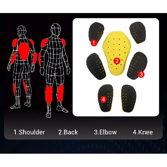 HEROBIKER Waterproof Motorcycle Jacket Man Racing Jacket Wearable Motorcycle Pants Moto Clothing With EVA Protection