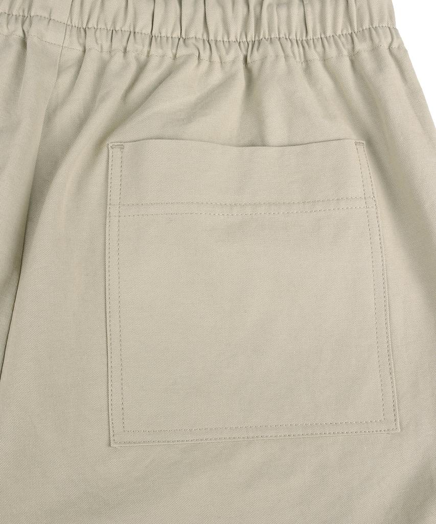 Nodeuyuumeon Cotton Relax Elastic Waist Pants [Beige]