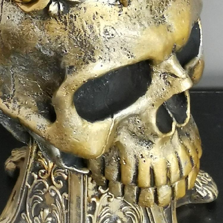 Alloy Skull-shape Resin Storage Jar Household Storage Porch Key Storage Cup