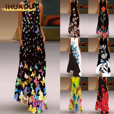 Abiti Casual Senza Maniche Girocollo Moda Estate Primavera