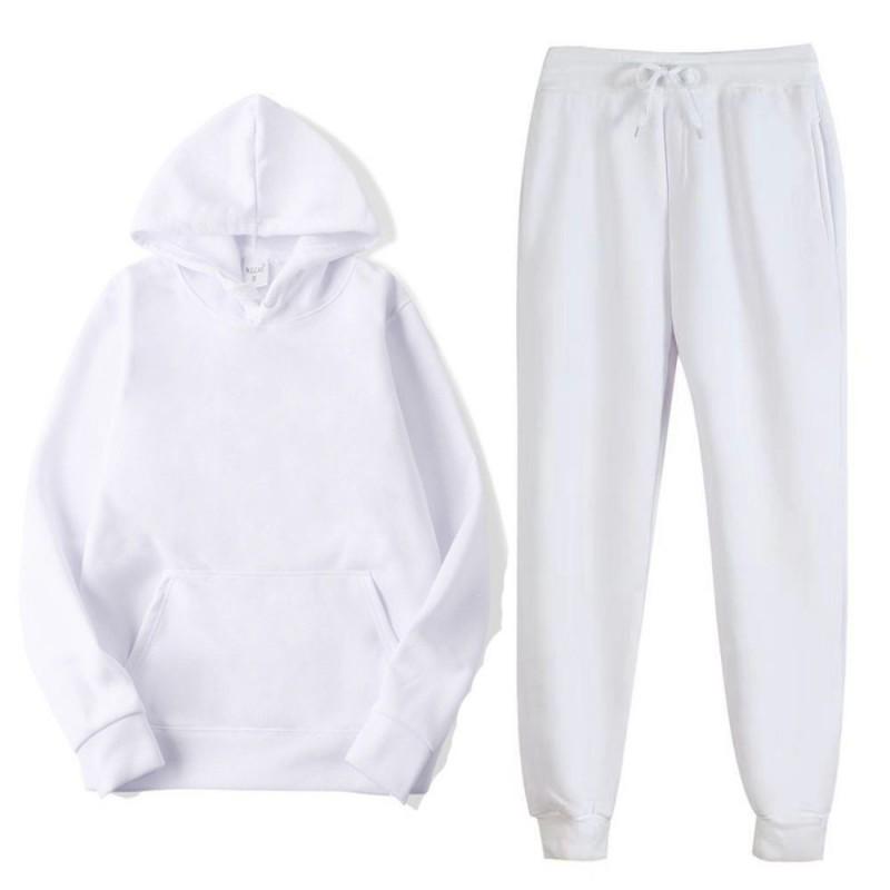 Completo Uomo Felpa con Cappuccio e Pantaloni Jogger Vestibilità Larga Outfit Casual