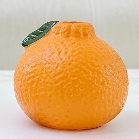 Vaso a Forma di Arancia Piccolo Design Vaso Idroponico Arancia Frutta Decorativa per Casa Ufficio