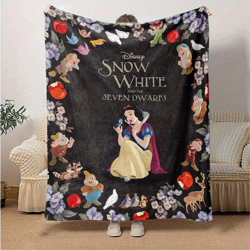 1pc, Snow White and the Seven Dwarfs Home Decor Blanket, Flannel Throw for Bedroom, Living Room, Travel, Camping