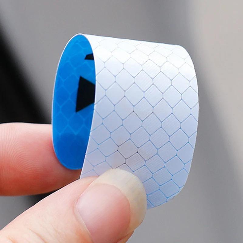 12pcs Reflective Car Door Sticker Safety Opening Warning Reflector Tape Decal Auto Car Accessories Exterior Interior Reflector