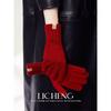 Korean Single Select Australian Pure Wool Gloves Winter Women's Solid Color Versatile Cycling Warm Knitted Gloves for Women