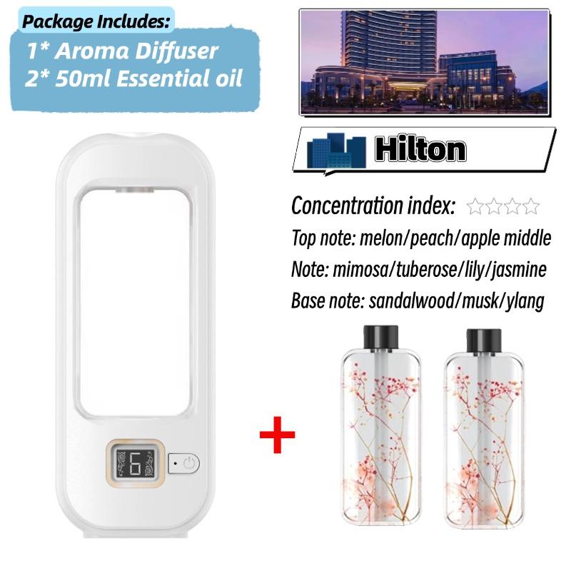 6 Moduser Aromadiffuser H3 Veggmontert Luftfriskerdispenser Duft Eterisk Olje Luftfukter Aromaterapi USB Oppladbar For Hjem Soverom