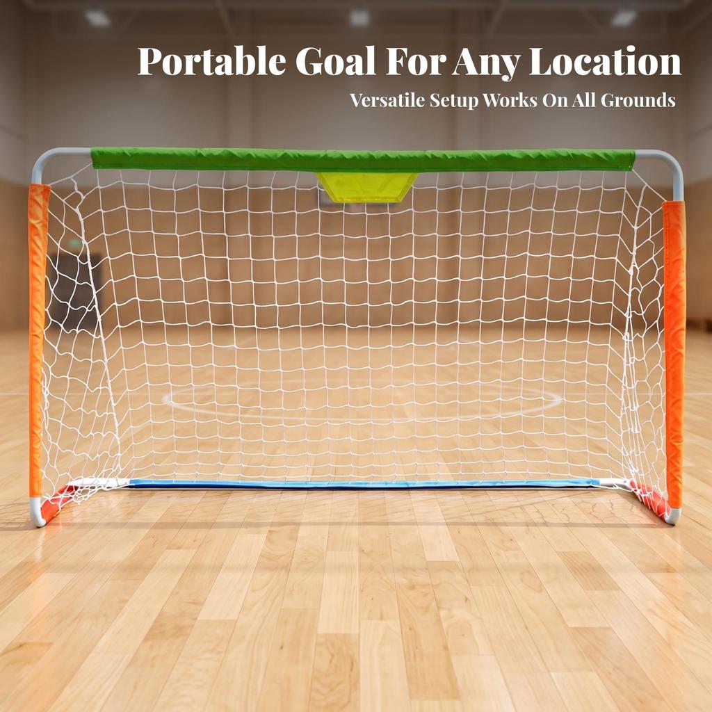 Freestyle Soccer Goal Portable Football Nets Easy-Setup for Families