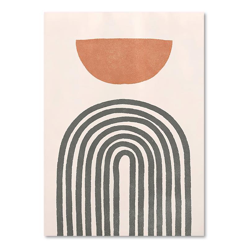 Boho Abstract Leaf Canvas Painting Monstera Rainbow Sun Posters Nordic Living Room Wall Art Pictures Prints For Home Decor