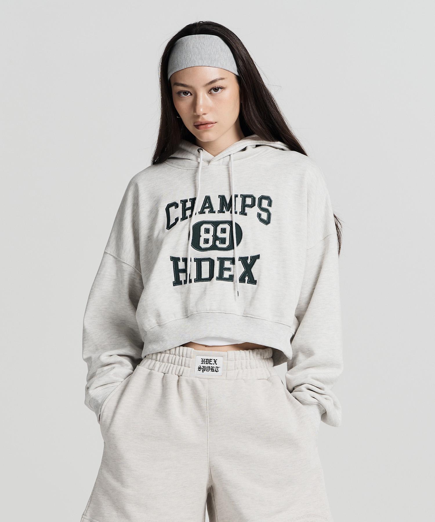 H Dex Women S Champs Crop Hoodie (Oatmeal) Oatmeal/S