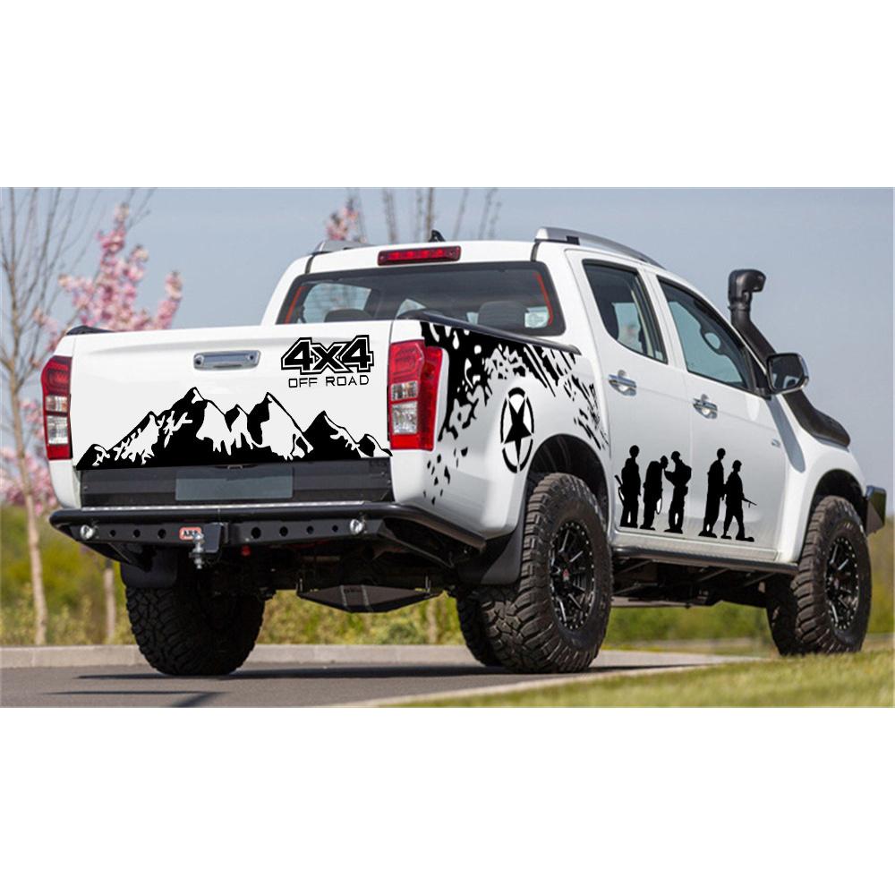 2Pcs Black Vinyl Decal Stickers For Ranger Pickup Truck