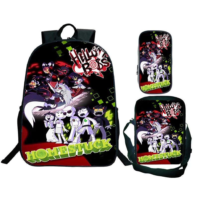 Pupil Duet Night Abyss Fun Game Rucksack Carry Carrier Pen Case 3pcs Style Custom Rucksacks DIY Pattern Backpack Mochilas