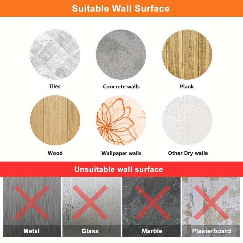 6шт крючок с прочным клеем для стены кухни и ванной комнаты прочный несущий пробойник — фото 6