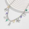 Unique Mask Necklace with Oil Drip Finish Delicate Charm Necklace Fashion Collarbone Chain Perfect for Fashion Lovers