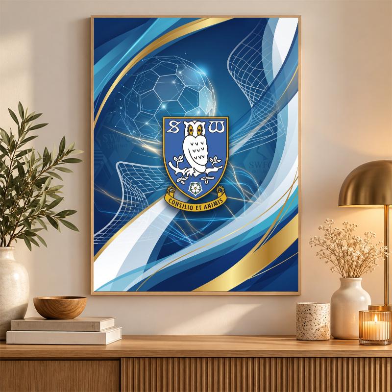 Sheffield Wednesday Football Diamond Painting Kit 5D Full Drill DIY Diamond Mosaic Wall Art Home Decor