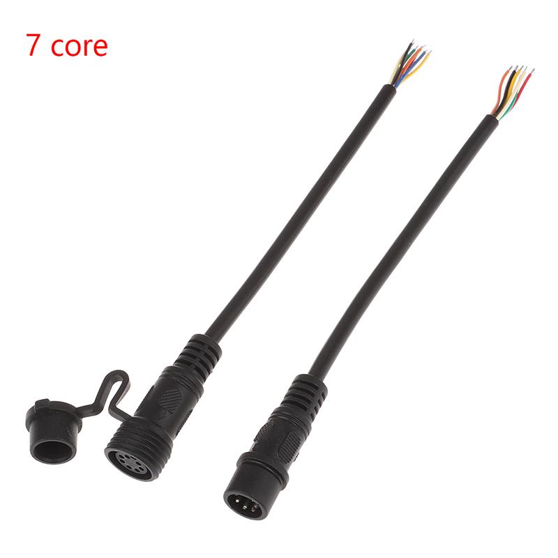 2/3/4/5/6/7/8 Pin Industrial Male And Female Socket Plug Circular Power Connector Waterproof Plug Outlet With Dust Cover Black