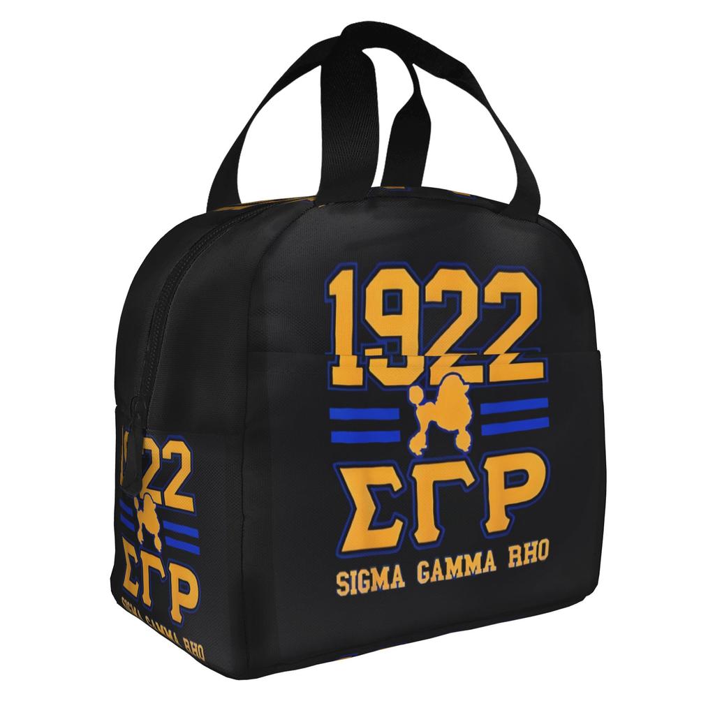 SGRHO1922 Sigma Gamma Rho Insulated Lunch Bag for School Office African American Sorority Portable Cooler Thermal Bento Box
