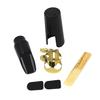 Soprano Sax Saxophone Mouthpiece Plastic with Cap Metal Buckle Reed Mouthpiece Patches Pads Cushions