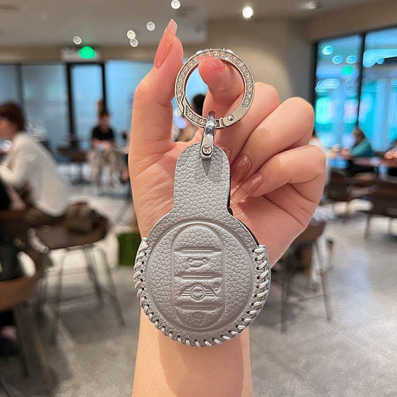 Originální kožený obal na klíče pro BMW Mini Cooper - High-endová přezková taška pro ženy