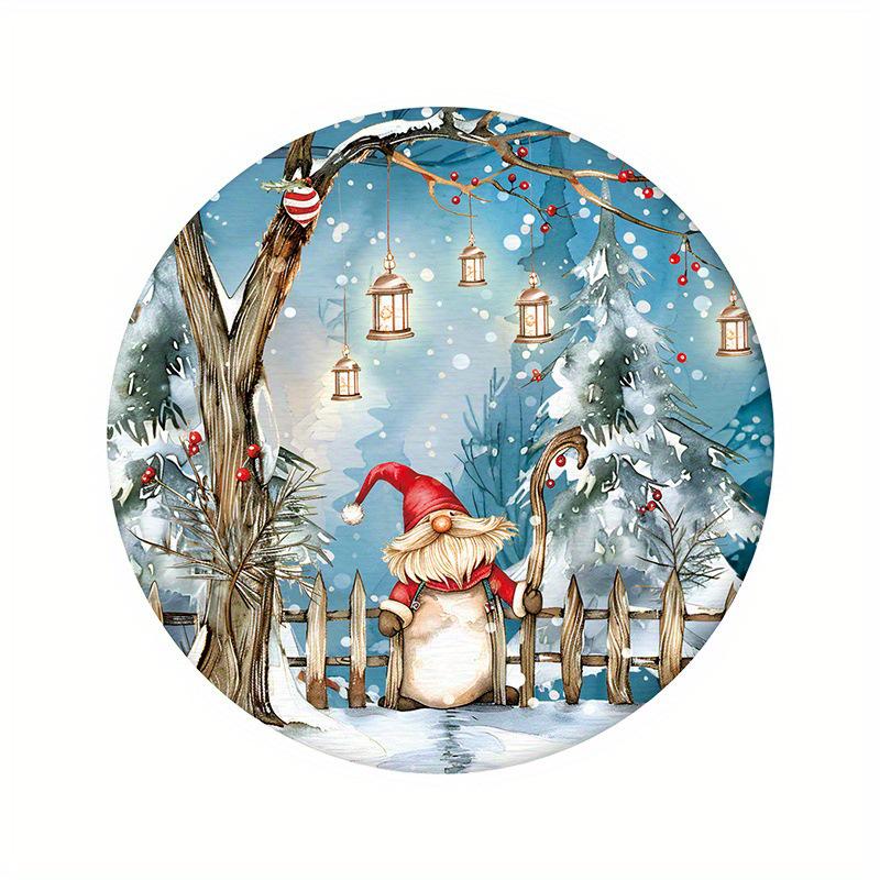 Large Crystal Velvet Non-Slip Water-Absorbent Christmas Carpet for Living Room and Bedroom