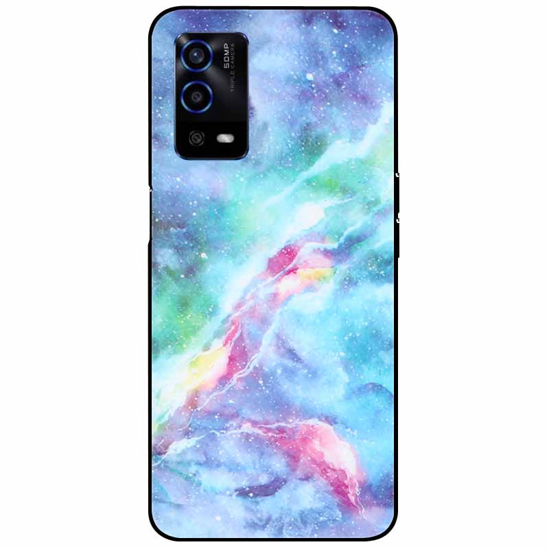 For Oppo A55 4G Case A 55 Silicone Soft Painted TPU Black Cover for Oppo A55 Case CPH2325 Cute Funda Coque for OPPOA55 6.51''
