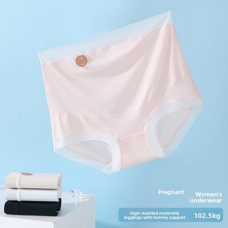 Plus Size Women Spring and Summer Cotton 7a Antibacterial High Waist Pregnancy Special Briefs