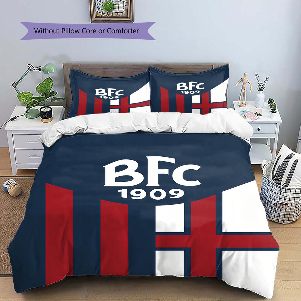 Bologna FC 1909 Pattern Bedding Home Decoration Birthday & Festival Gift (1 * duvet cover + 2 * pillowcase, without core)