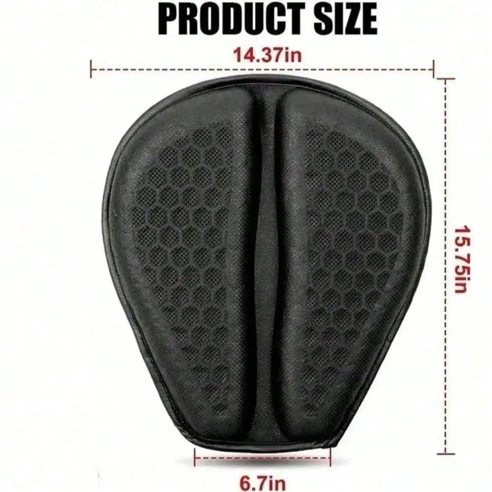 

3D Гелевая Подушка для Сиденья Мотоцикла Соты - Дышащая Воздушная Сетка, Противоскользящая и Амортизирующая Накладка для Мотоциклов Harley, Honda и Yamaha чёрный
