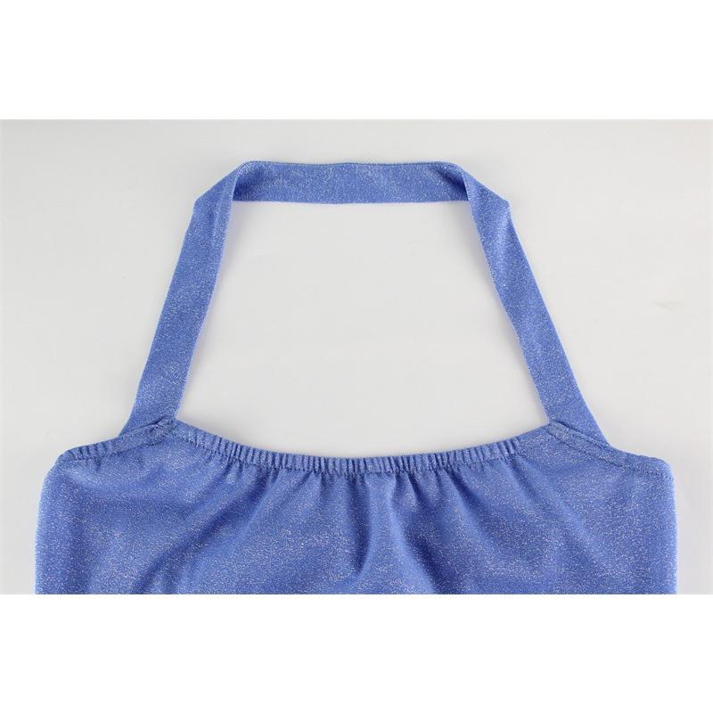 Jarní dámské štíhlé ohlávkové šaty s novým temperamentem