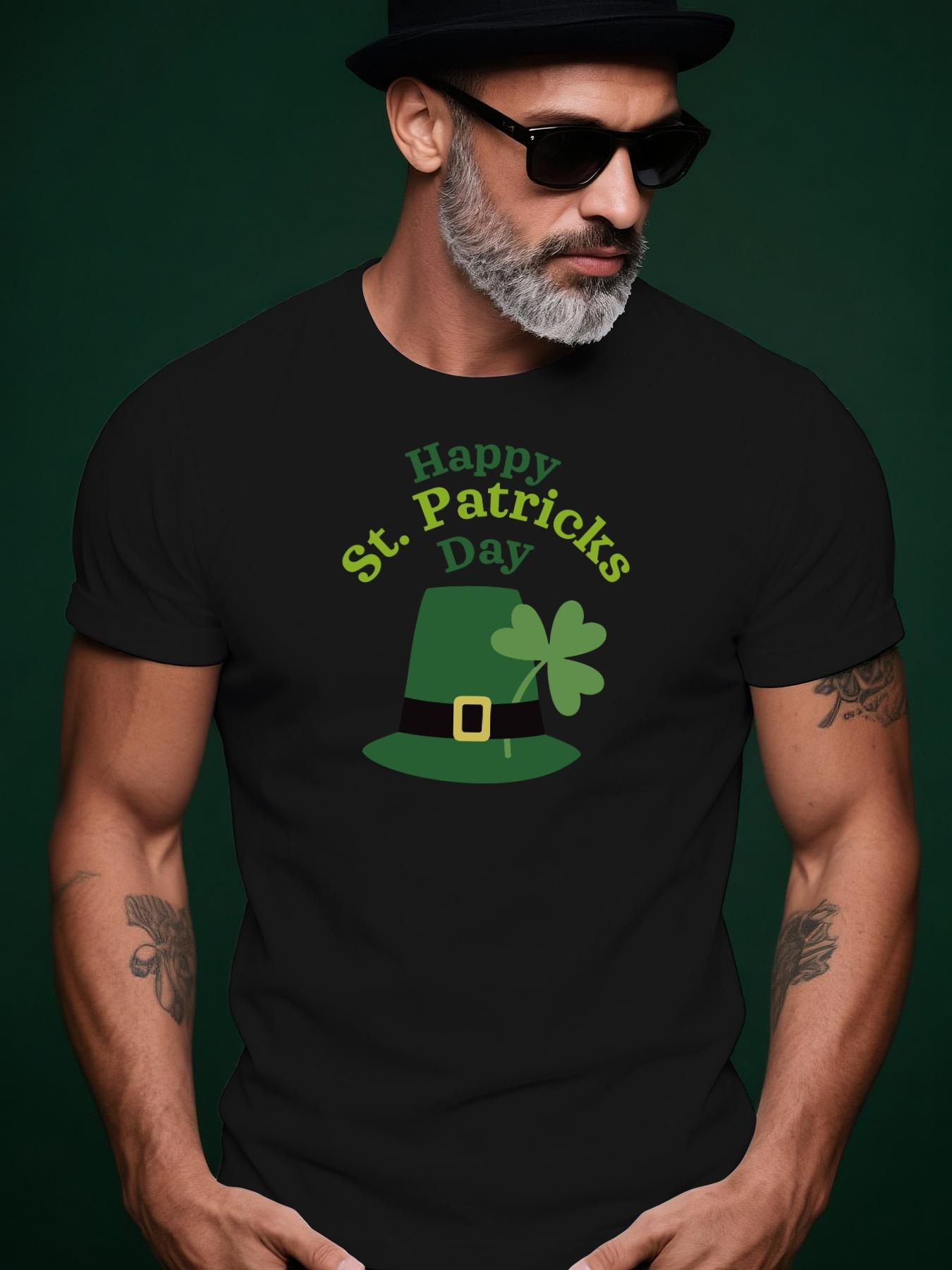 St. Patrick s Day Graphic Tshirt - Light Grey Casual Shor... L
